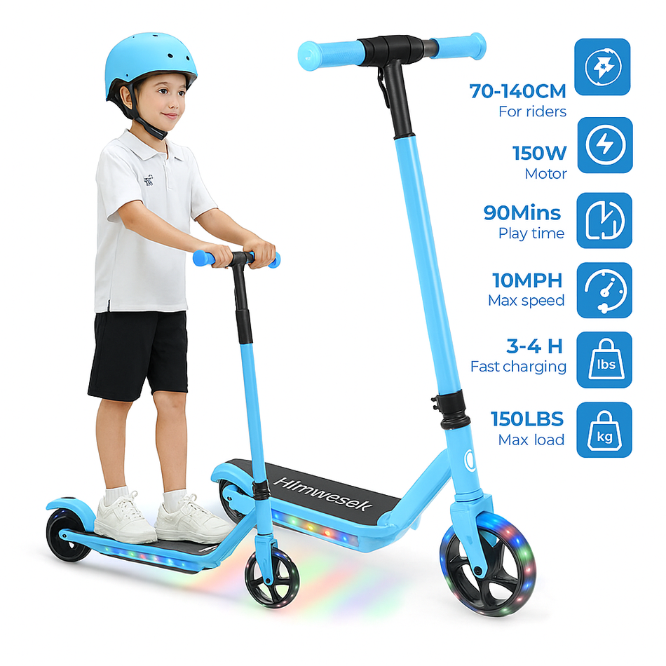 isinwheel® S7 Glow Adjustable Kids E-Scooter